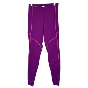 Odlo Women’s Baselayer Fleece Lined Longjohns Leggings Tights Sz S Skiing Hiking